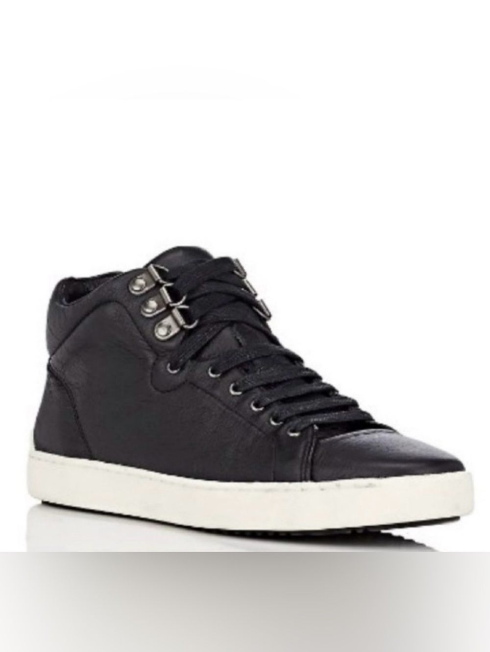Rag and Bone Kent Sneaker Black Leather Lace Up High Top Size 10 Women’s